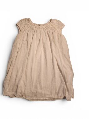 Merona White Crochet Yoke Short Sleeve Dress